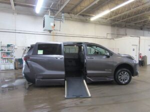 Grey Toyota Sienna with BraunAbility Side Entry Automatic In Floor conversion