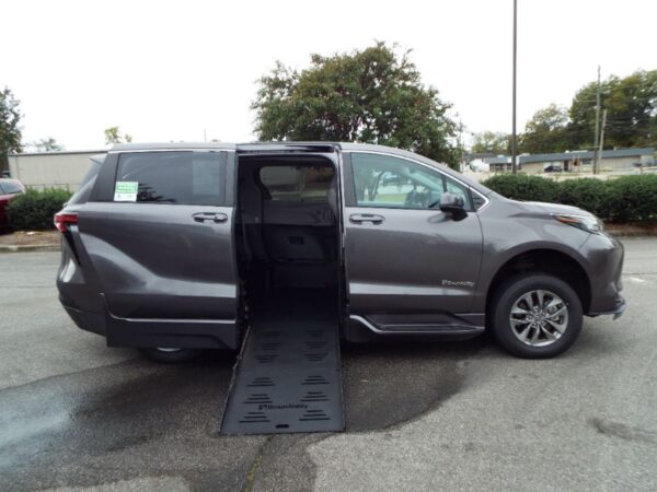 Grey Toyota Sienna with BraunAbility Side Entry Automatic Fold Out conversion