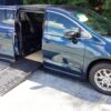 Blue Chrysler Pacifica with BraunAbility Side Entry Automatic Fold Out conversion