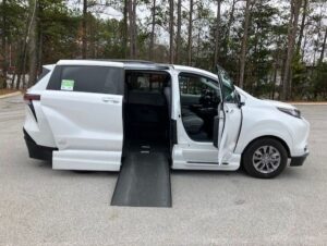 White Toyota Sienna with Vantage Mobility Side Entry Automatic In Floor conversion