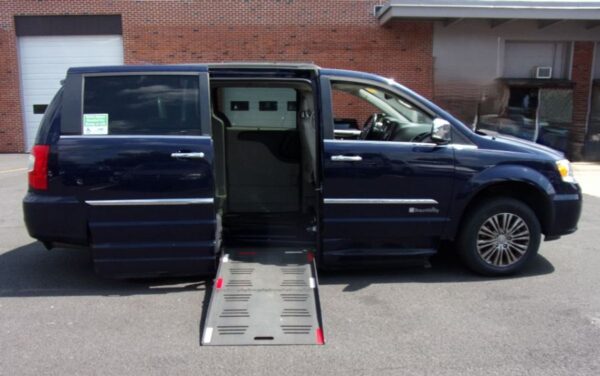 Blue Chrysler Town and Country with BraunAbility Side Entry Automatic Fold Out conversion