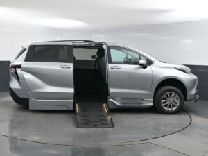 Silver Toyota Sienna with BraunAbility Side Entry Automatic In Floor conversion