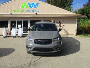Grey Chrysler Pacifica with BraunAbility Side Entry Automatic In Floor conversion