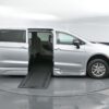 Silver Chrysler Pacifica with BraunAbility Side Entry Automatic In Floor conversion