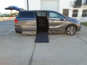Grey Honda Odyssey with BraunAbility Side Entry Automatic In Floor conversion