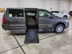 Grey Chrysler Town and Country with BraunAbility Side Entry Automatic Fold Out conversion