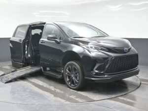 Black Toyota Sienna with BraunAbility Side Entry Automatic Fold Out conversion