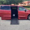 Red Chrysler Pacifica with BraunAbility Side Entry Automatic Fold Out conversion