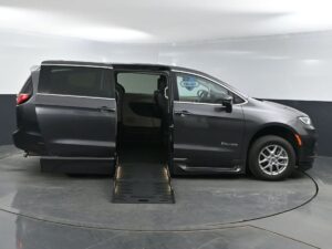 Grey Chrysler Pacifica with BraunAbility Side Entry Automatic Fold Out conversion