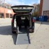 Black Chrysler Pacifica with Driverge Rear Entry Manual Fold Out conversion