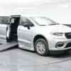 Silver Chrysler Pacifica with BraunAbility Side Entry Automatic In Floor conversion