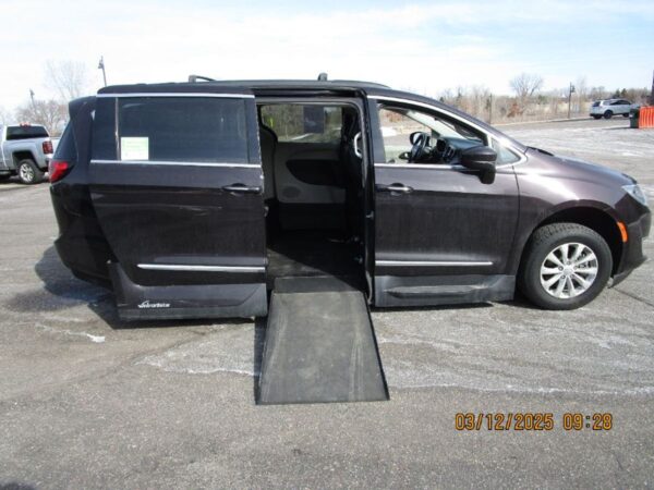 Brown Chrysler Pacifica with Vantage Mobility Side Entry Automatic In Floor conversion