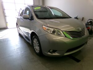 Silver Toyota Sienna with BraunAbility Side Entry Automatic Fold Out conversion