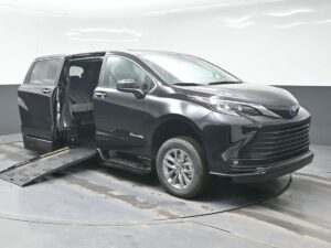 Black Toyota Sienna with BraunAbility Side Entry Automatic Fold Out conversion