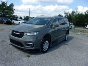 Grey Chrysler Pacifica with BraunAbility Side Entry Automatic Fold Out conversion