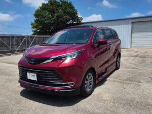Red Toyota Sienna with Vantage Mobility Side Entry Automatic In Floor conversion