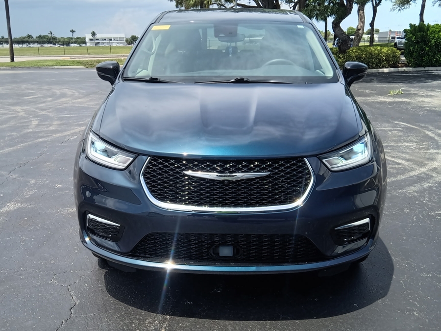 Blue Chrysler Pacifica with Driverge Side Entry Automatic Fold Out conversion