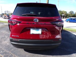 Red Toyota Sienna with BraunAbility Side Entry Automatic In Floor conversion