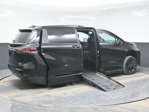 Black Toyota Sienna with BraunAbility Side Entry Automatic Fold Out conversion