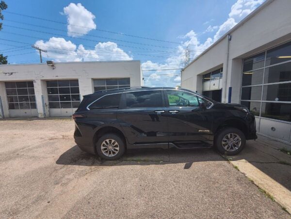 Black Toyota Sienna with BraunAbility Side Entry Automatic In Floor conversion