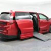 Red Honda Odyssey with BraunAbility Side Entry Automatic In Floor conversion