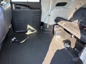 Silver Chrysler Voyager with BraunAbility Side Entry Manual Fold Out conversion