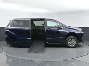 Blue Toyota Sienna with BraunAbility Side Entry Automatic In Floor conversion