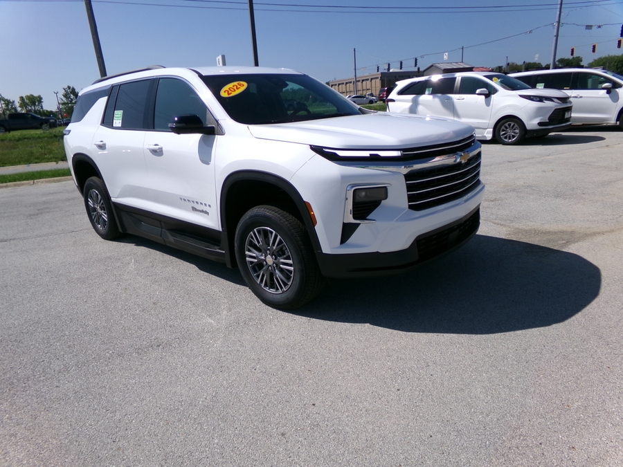 White Chevrolet Traverse with BraunAbility Side Entry Automatic In Floor conversion