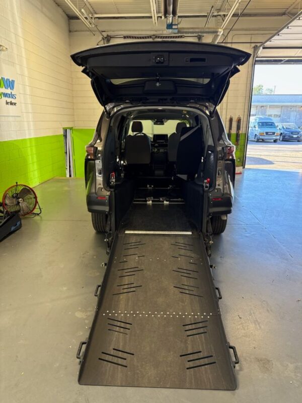 Grey Toyota Sienna with Vantage Mobility Rear Entry Manual Fold Out conversion