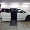 White Chrysler Pacifica with BraunAbility Side Entry Automatic Fold Out conversion