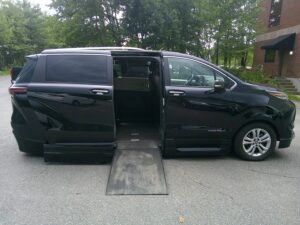 Black Toyota Sienna with Vantage Mobility Side Entry Automatic In Floor conversion