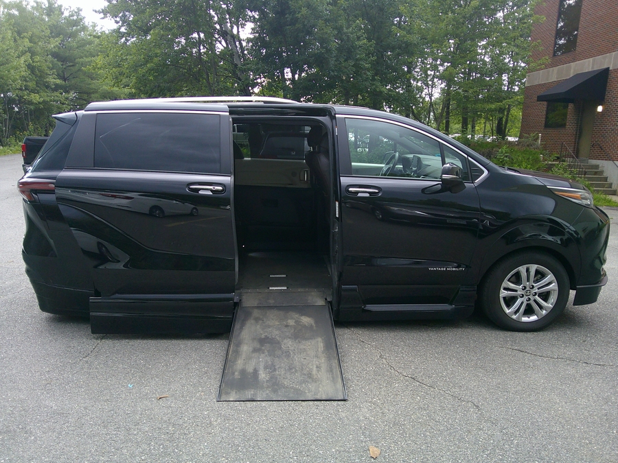 Black Toyota Sienna with Vantage Mobility Side Entry Automatic In Floor conversion