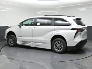 White Toyota Sienna with BraunAbility Side Entry Automatic In Floor conversion