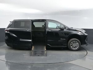 Black Toyota Sienna with BraunAbility Side Entry Automatic Fold Out conversion