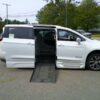 White Chrysler Pacifica with BraunAbility Side Entry Automatic Fold Out conversion