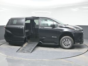Black Toyota Sienna with BraunAbility Side Entry Automatic Fold Out conversion
