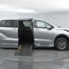 Silver Toyota Sienna with BraunAbility Side Entry Automatic Fold Out conversion