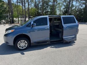 Blue Toyota Sienna with Vantage Mobility Side Entry Automatic In Floor conversion
