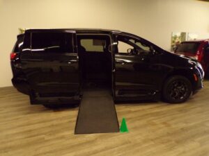 Black Chrysler Pacifica with Vantage Mobility Side Entry Automatic In Floor conversion
