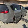 Grey Chrysler Pacifica with Adaptive Vans Side Entry Automatic Fold Out conversion