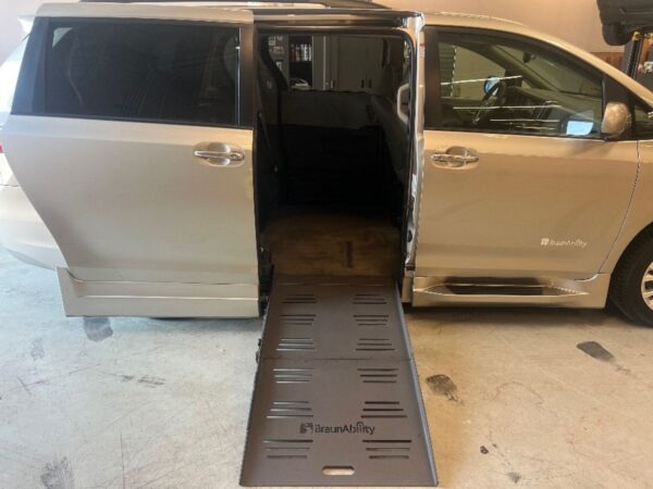 Brown Toyota Sienna with BraunAbility Side Entry Automatic Fold Out conversion