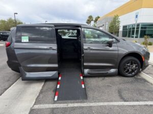 Grey Chrysler Pacifica with Vantage Mobility Side Entry Automatic In Floor conversion