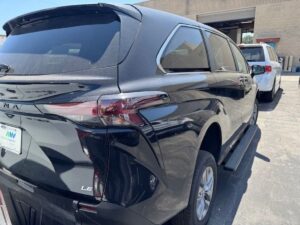 Black Toyota Sienna with Vantage Mobility Rear Entry Manual Fold Out conversion