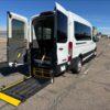 White Ford Transit with Driverge Rear Entry Automatic Fold Out conversion