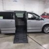 Silver Dodge Grand Caravan with BraunAbility Side Entry Automatic Fold Out conversion