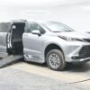 Silver Toyota Sienna with BraunAbility Side Entry Automatic Fold Out conversion