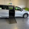 Silver Chrysler Pacifica with Driverge Side Entry Automatic Fold Out conversion