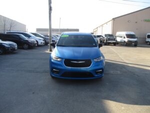 Blue Chrysler Pacifica with Driverge Side Entry Automatic Fold Out conversion