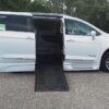 White Chrysler Pacifica with BraunAbility Side Entry Automatic Fold Out conversion