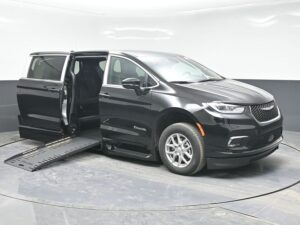 Black Chrysler Pacifica with BraunAbility Side Entry Automatic Fold Out conversion